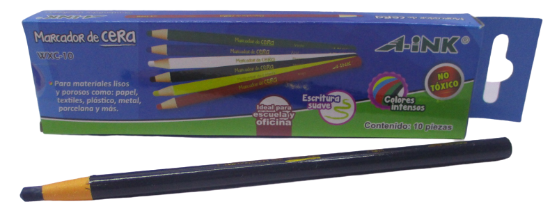 MARCADOR CERA AZUL A-INK