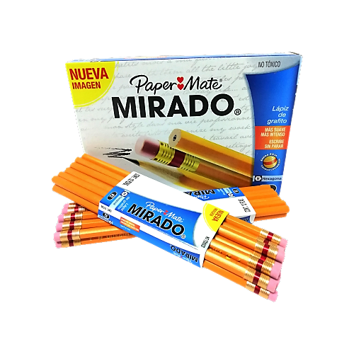 LAPIZ DE GRAFITO HEXAGONAL No 2 MIRADO