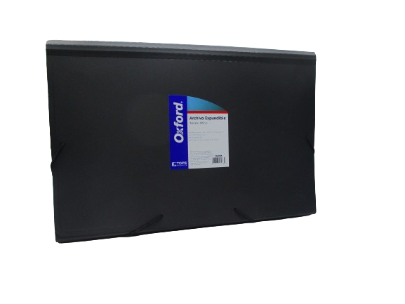 ARCHIVO EXPANDIBLE OFICIO CON 13 DIVISIONES COLOR NEGRO