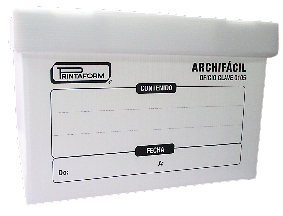 CAJA PARA ARCHIVO MUERTO PLASTICO PRINTAFORM TAMAÑO CARTA / OFICIO