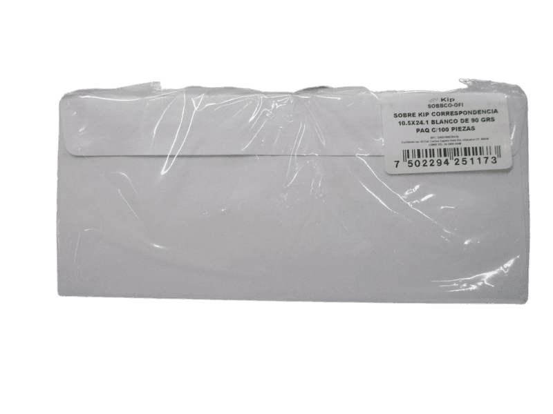 SOBRE BLANCO PARA CORRESPONDENCIA OFICIO SIN VENTANA