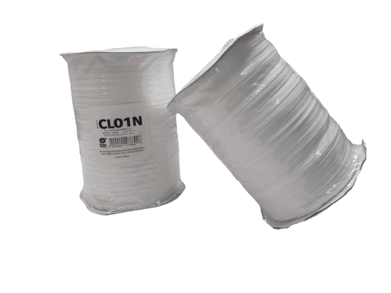 CINTA TIPO LINO DE POLIESTER 6MM COLOR BLANCO