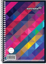 LIBRETA DE APUNTES CON ESPIRAL ESTRELLA 1/8 RAYADO