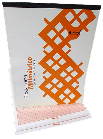 BLOCK TAMAÑO CARTA, HOJA MILIMETRICA