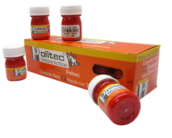 PINTURA POLITEC 20ML ROJO