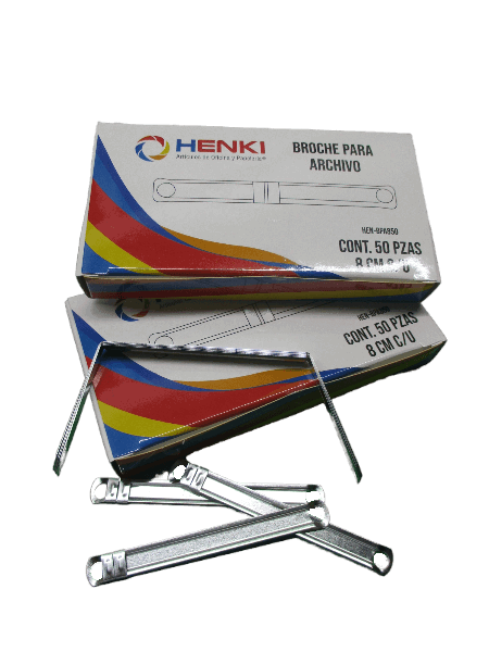 BROCHE PARA ARCHIVO 8CM HENKI