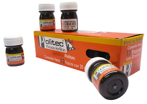 PINTURA POLITEC 20ML SOMBRA CAFE