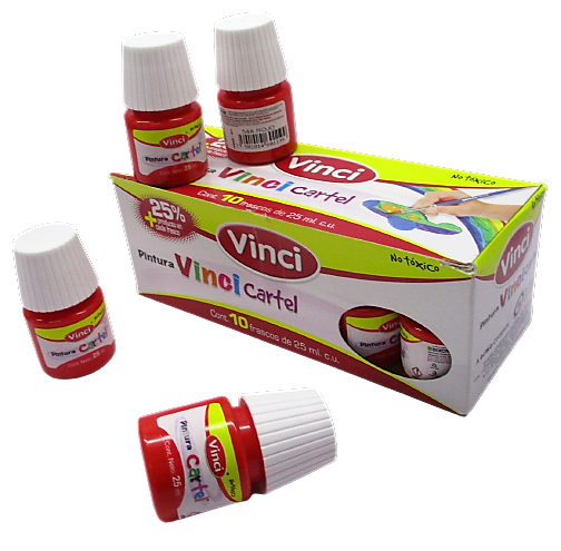 PINTURA VINCI 25ML COLOR ROJO