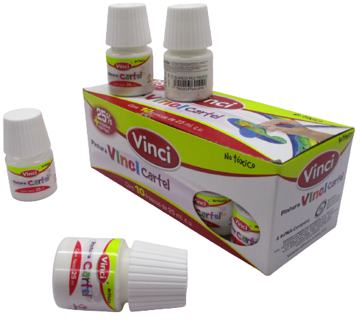 PINTURA VINCI 25ML COLOR BLANCO PARA LETREROS