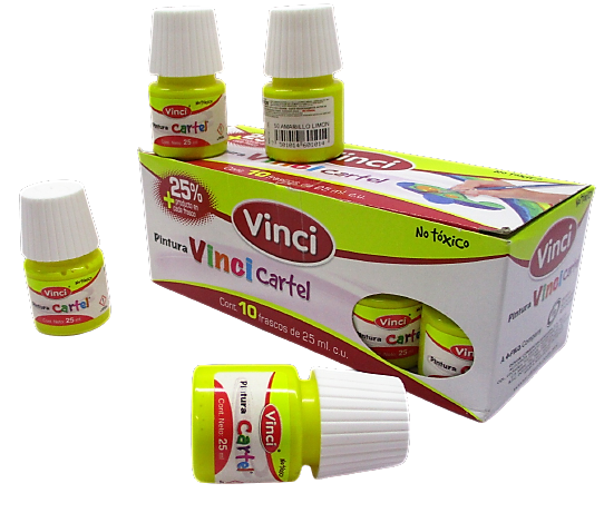 PINTURA VINCI 25ML COLOR AMARILLO LIMON