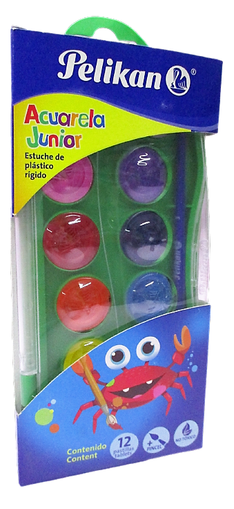 ACUARELAS JUNIOR PELIKAN CON 12 COLORES