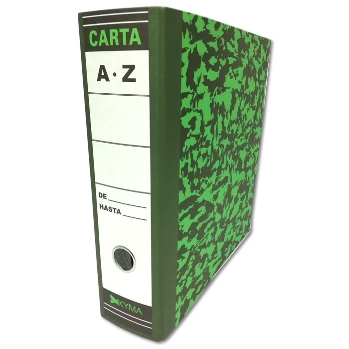 REGISTRADOR TAMAÑO CARTA VERDE JASPEADO