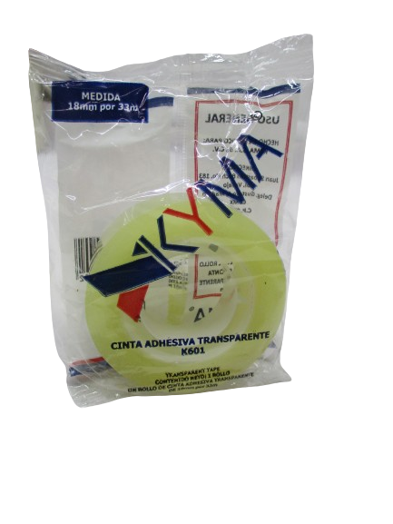 CINTA ADHESIVA TRANSPARENTE KYMA 18 MM X 33 MTS