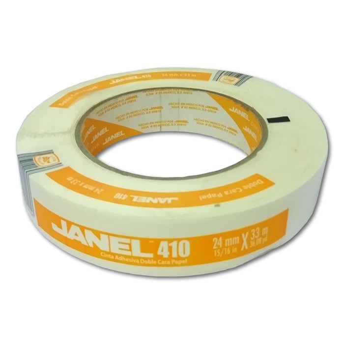 CINTA ADHESIVA DOBLE CARA JANEL 410 24 MM X 33 MTS