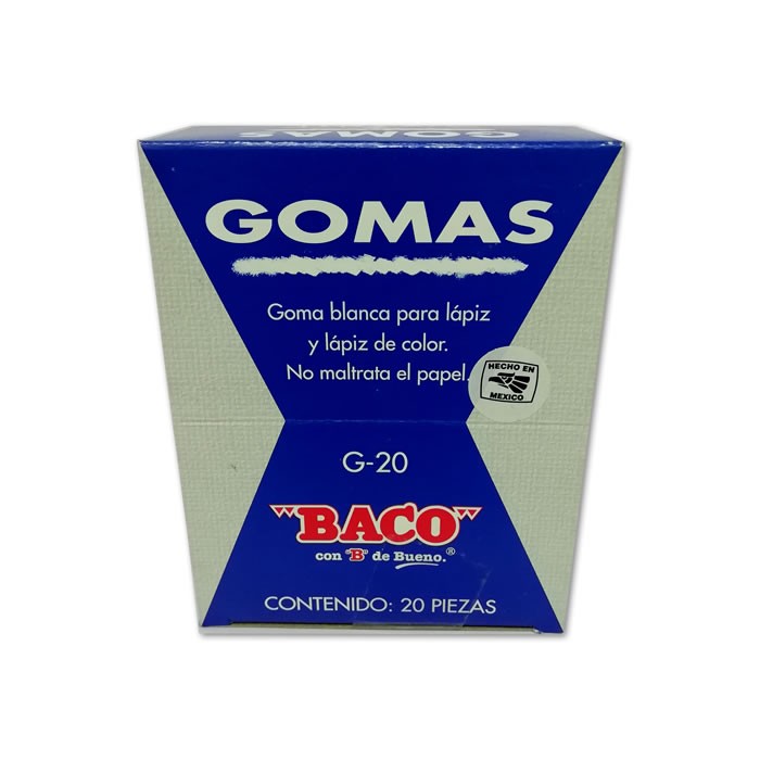 GOMA BLANCA BACO G 20