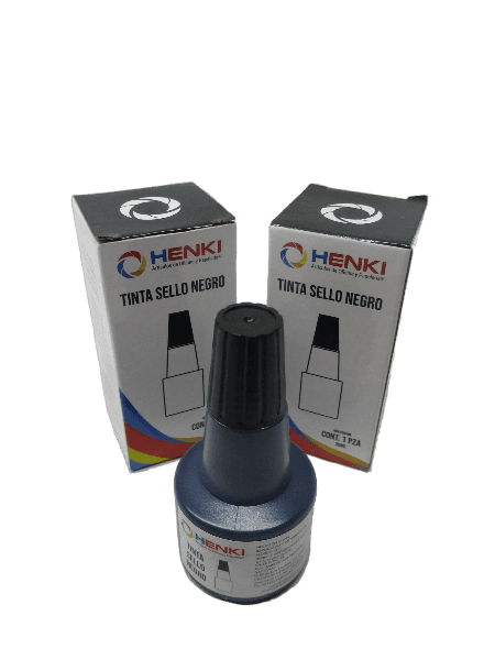 TINTA PARA SELLOS NEGRA 30 ML HENKI