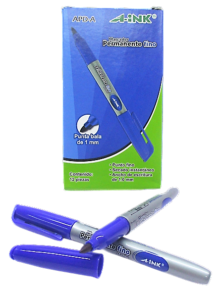 MARCADOR PERMANENTE AZUL A-INK