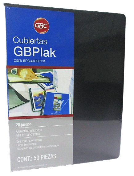 CUBIERTA PLASTICA GBPLAK NEGRO CON 50 PIEZAS