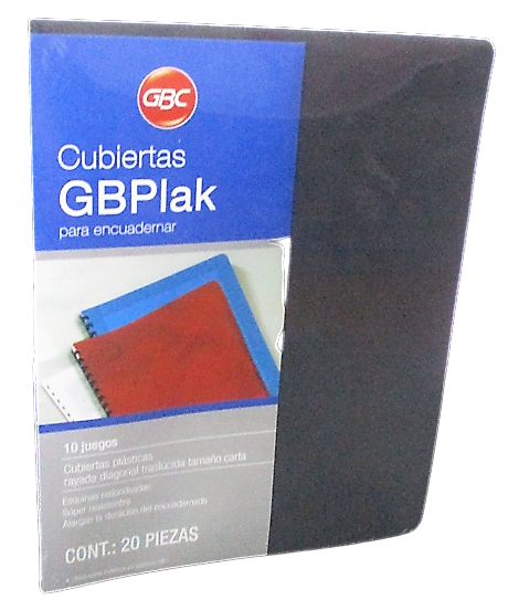 CUBIERTA PLASTICA GBPLAK HUMO TAMAÑO CARTA