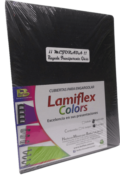 CUBIERTA PLASTICA LAMIFLEX TAMAÑO CARTA HUMO