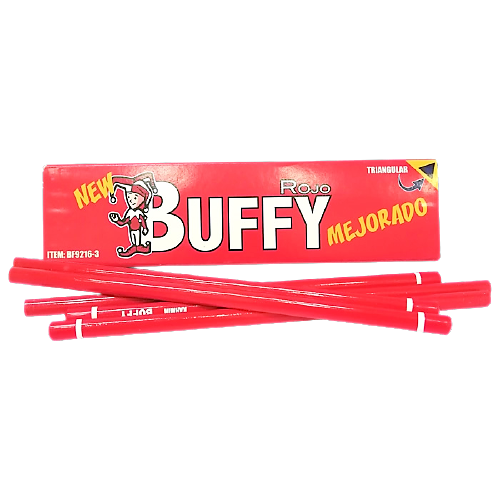 LAPIZ ROJO CARMIN TRIANGULAR BUFFY